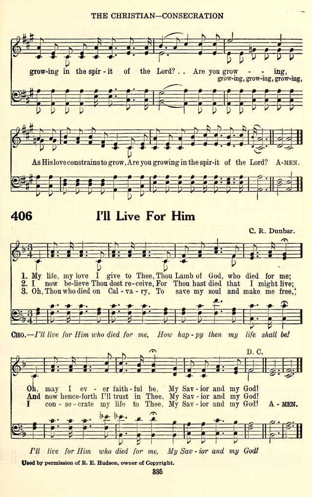 The Baptist Standard Hymnal: with responsive readings: a new book for all services page 327