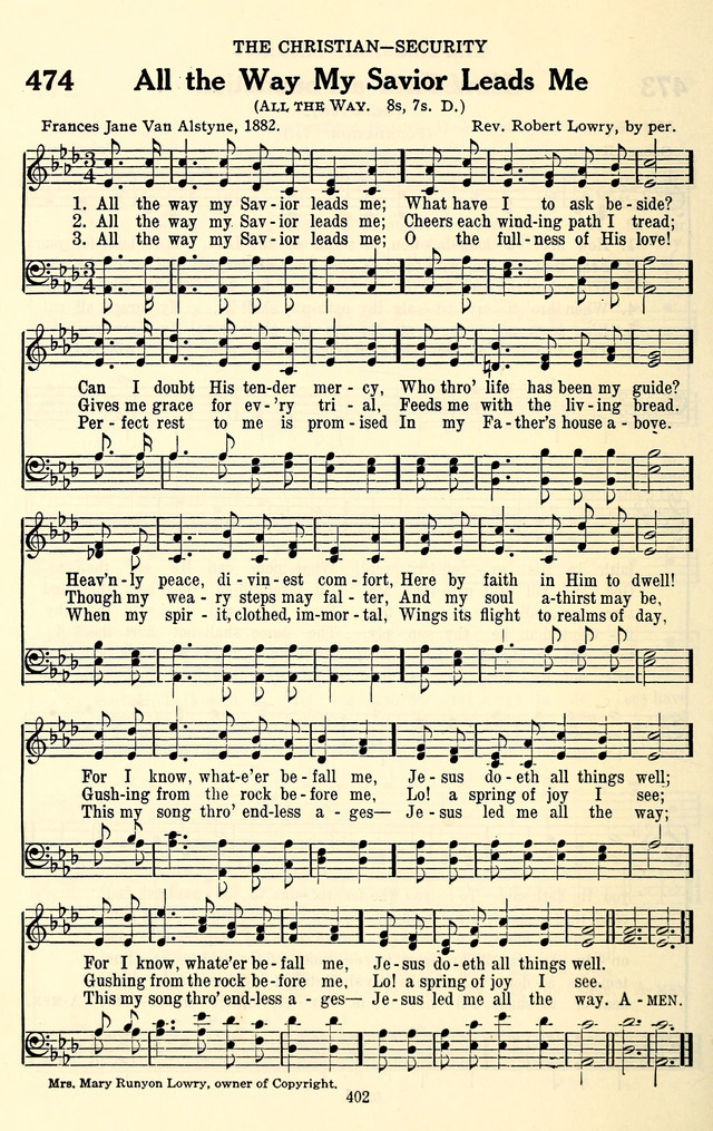 The Baptist Standard Hymnal: with responsive readings: a new book for all services page 394