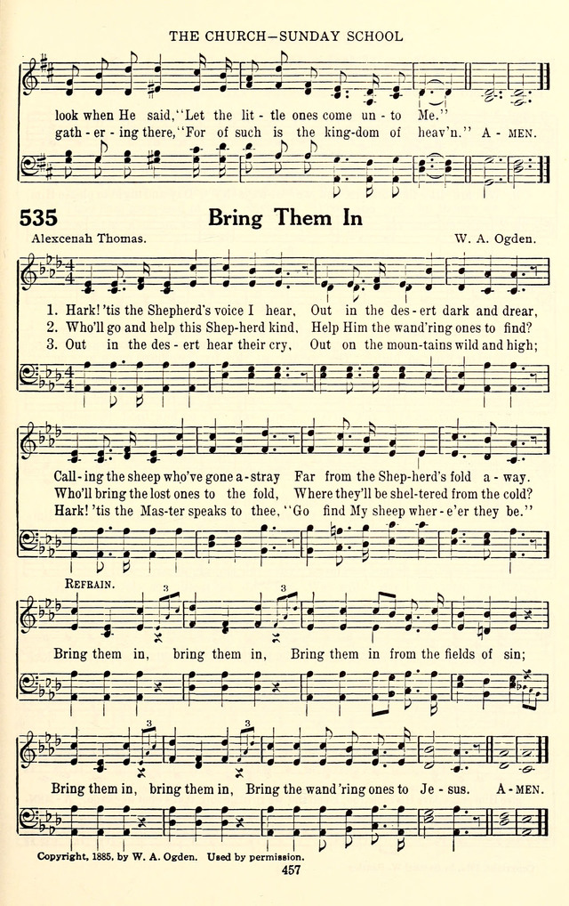 The Baptist Standard Hymnal: with responsive readings: a new book for all services page 449