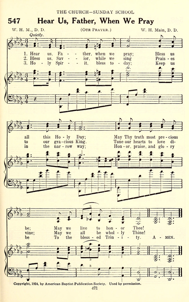 The Baptist Standard Hymnal: with responsive readings: a new book for all services page 463