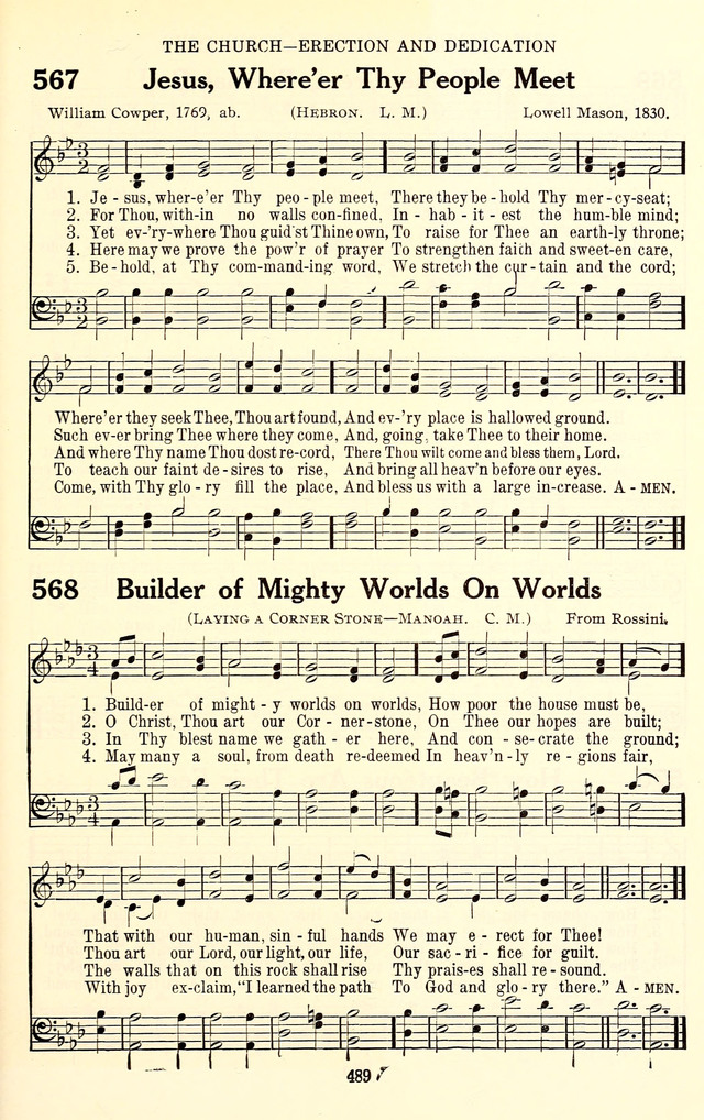 The Baptist Standard Hymnal: with responsive readings: a new book for all services page 481