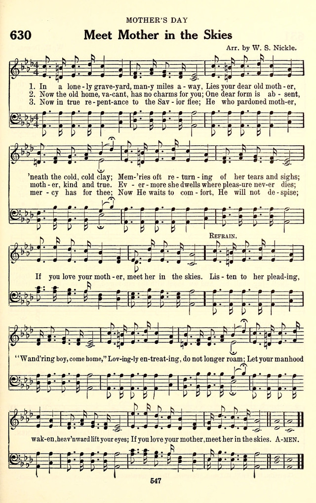 The Baptist Standard Hymnal: with responsive readings: a new book for all services page 539