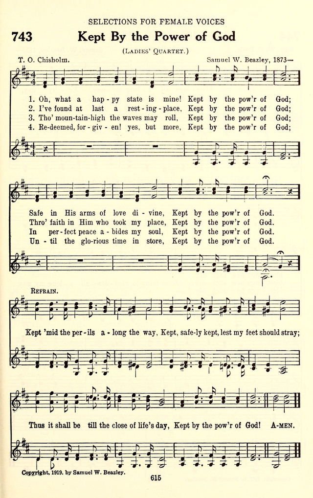 The Baptist Standard Hymnal: with responsive readings: a new book for all services page 607