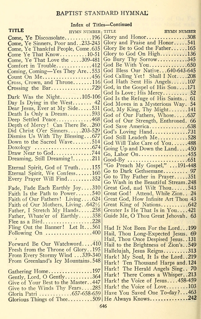 The Baptist Standard Hymnal: with responsive readings: a new book for all services page 638