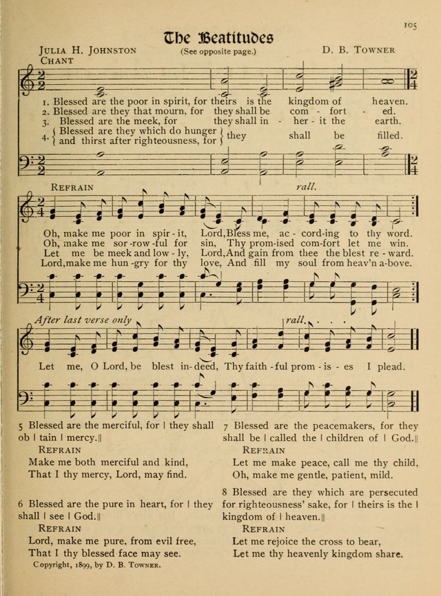 Bible Study Songs: for junior societies, junior and primary Sunday schools page 105