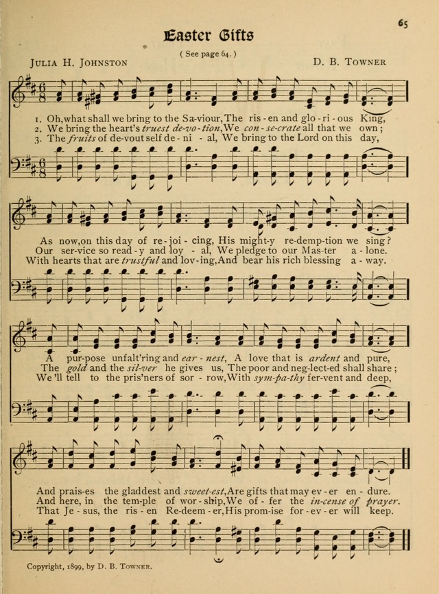 Bible Study Songs: for junior societies, junior and primary Sunday schools page 65