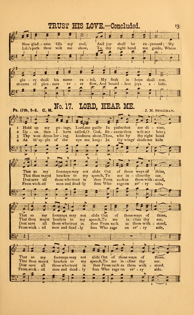 Bible Songs: consisting of selections from the psalms, set to music, suitable for Sabbath Schools, Prayer Meetings, etc. page 13