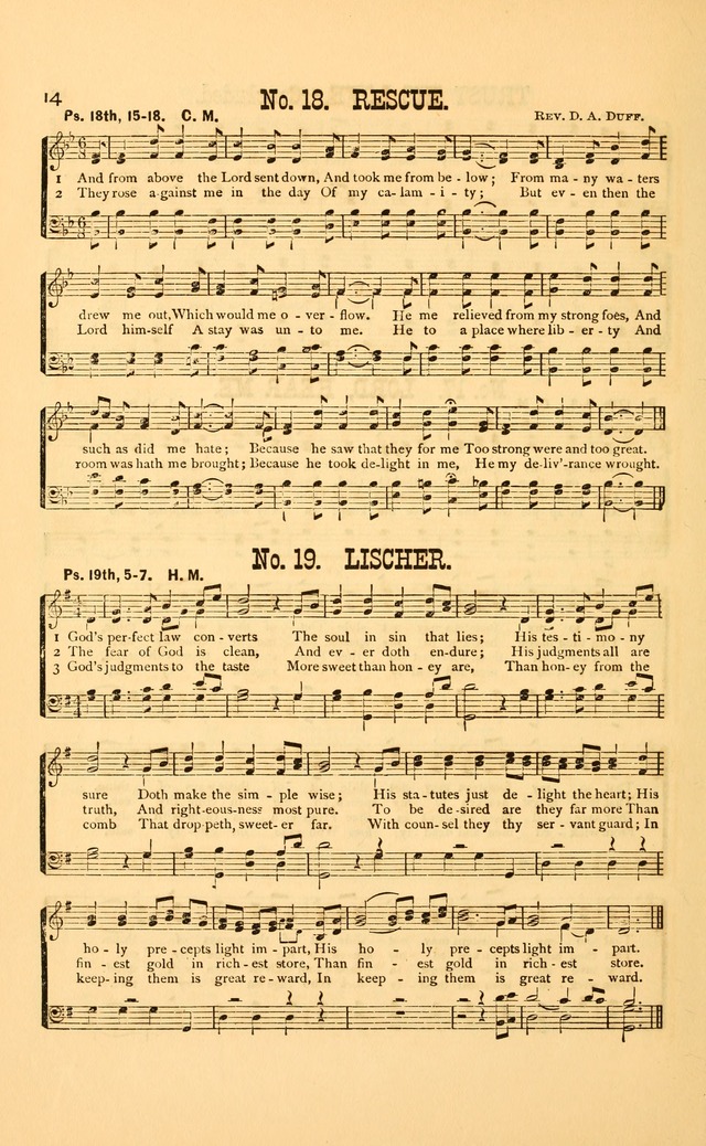 Bible Songs: consisting of selections from the psalms, set to music, suitable for Sabbath Schools, Prayer Meetings, etc. page 14