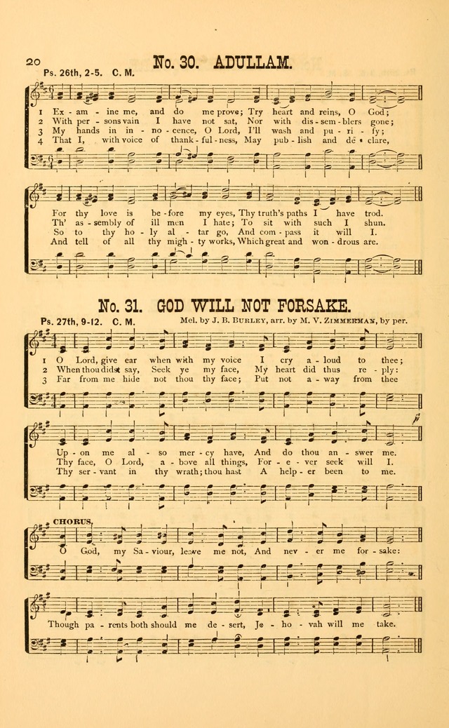 Bible Songs: consisting of selections from the psalms, set to music, suitable for Sabbath Schools, Prayer Meetings, etc. page 20