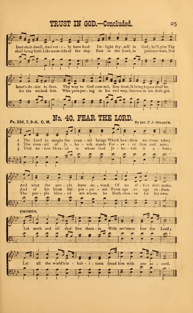 Bible Songs: consisting of selections from the psalms, set to music, suitable for Sabbath Schools, Prayer Meetings, etc. page 25