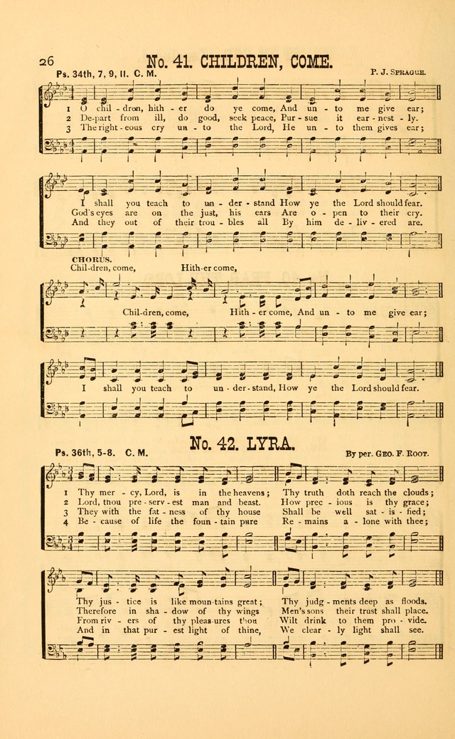 Bible Songs: consisting of selections from the psalms, set to music, suitable for Sabbath Schools, Prayer Meetings, etc. page 26