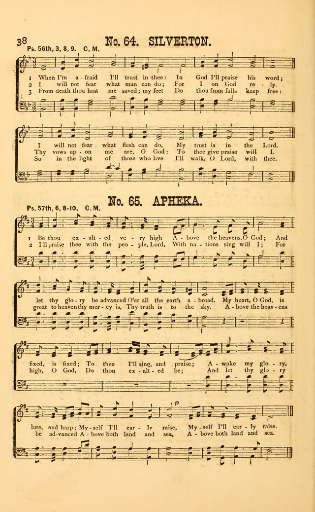 Bible Songs: consisting of selections from the psalms, set to music, suitable for Sabbath Schools, Prayer Meetings, etc. page 38
