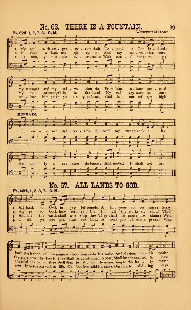 Bible Songs: consisting of selections from the psalms, set to music, suitable for Sabbath Schools, Prayer Meetings, etc. page 39