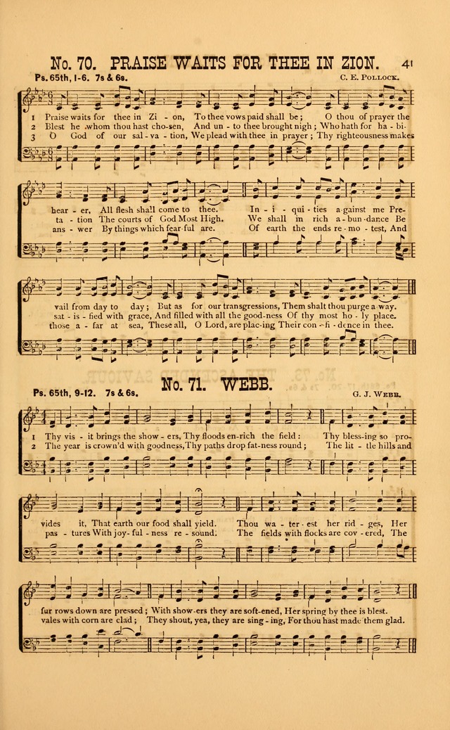 Bible Songs: consisting of selections from the psalms, set to music, suitable for Sabbath Schools, Prayer Meetings, etc. page 41