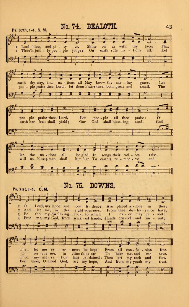 Bible Songs: consisting of selections from the psalms, set to music, suitable for Sabbath Schools, Prayer Meetings, etc. page 43