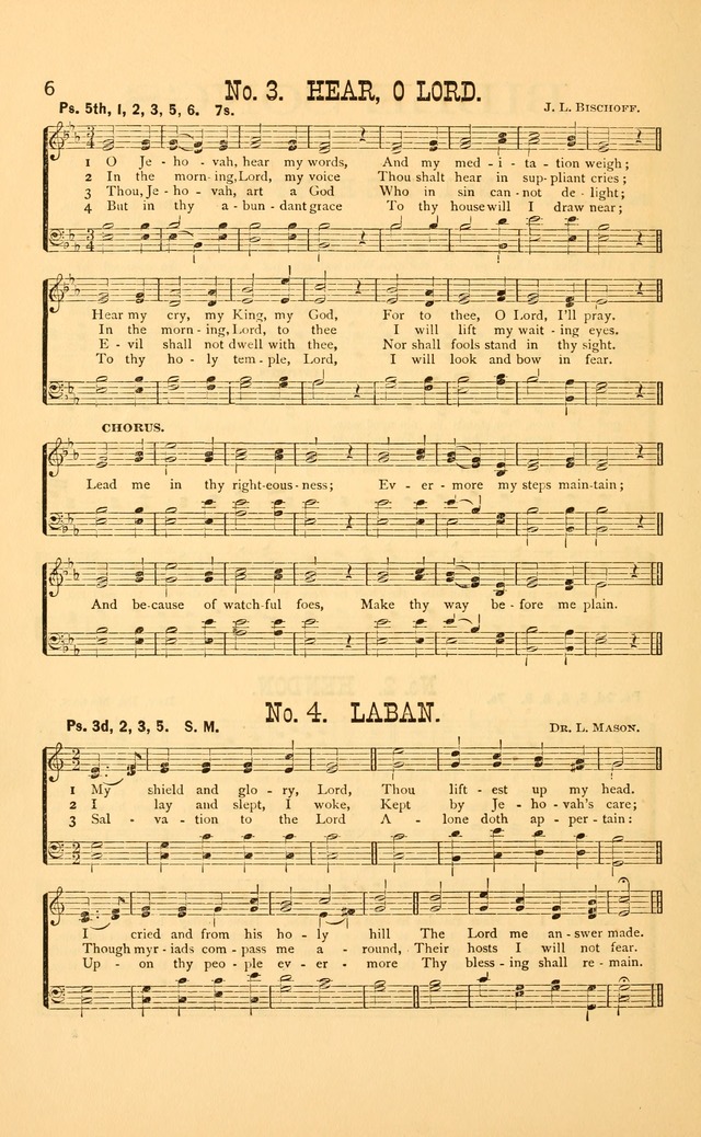 Bible Songs: consisting of selections from the psalms, set to music, suitable for Sabbath Schools, Prayer Meetings, etc. page 6