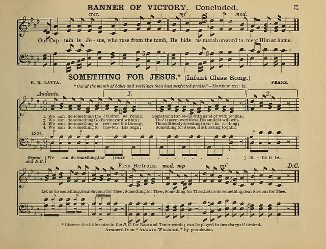 The Banner of Victory: a choice selection of songs, duets, quartets, and choruses, for Sunday schools, prayer and praise meetings, and the fireside page 5