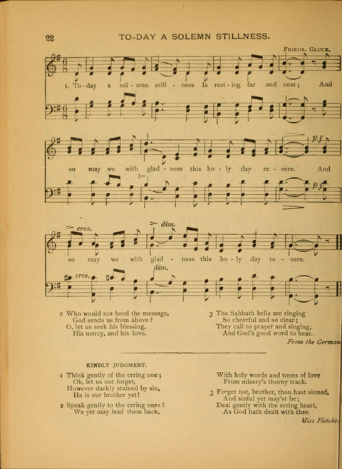 The Carol: a book of religious songs for the Sunday school and the home page 22