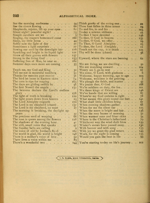 The Carol: a book of religious songs for the Sunday school and the home page 220