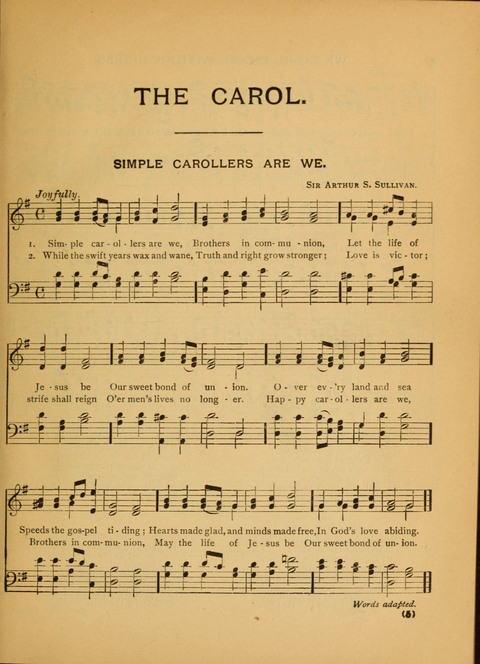 The Carol: a book of religious songs for the Sunday school and the home page 5