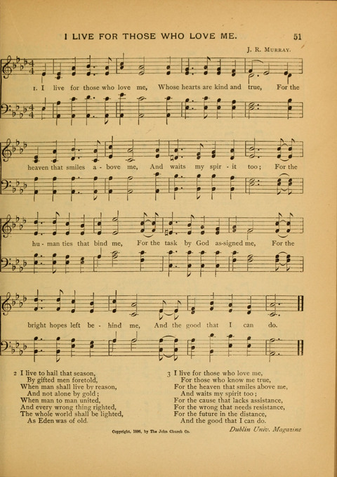 The Carol: a book of religious songs for the Sunday school and the home page 51