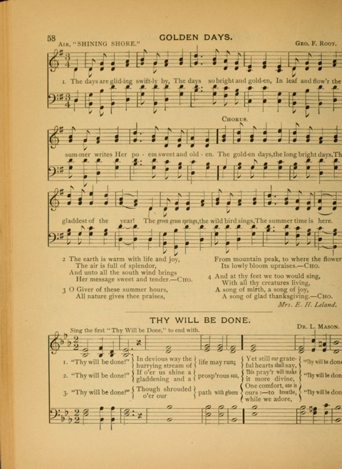 The Carol: a book of religious songs for the Sunday school and the home page 58
