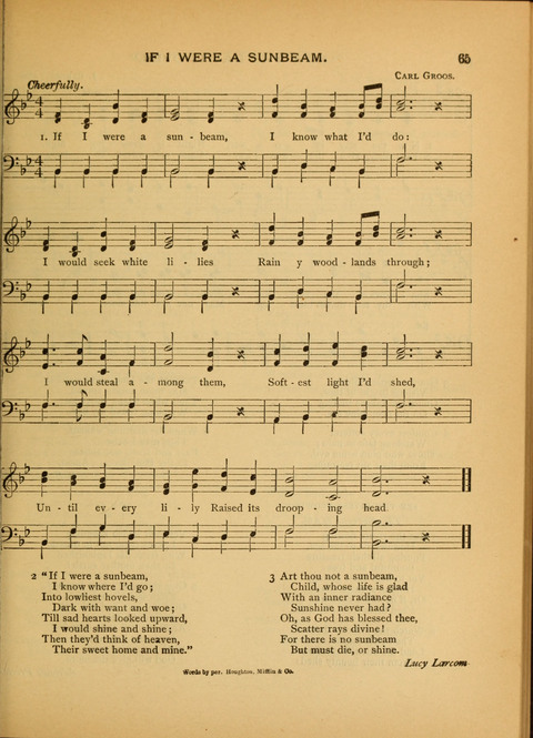 The Carol: a book of religious songs for the Sunday school and the home page 65