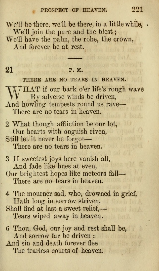 The Chorus: or, a collection of choruses and hymns, selected and original, adapted especially to the class-room, and to meetings for prayer and Christian conference (7th ed., Imp. and Enl.) page 221