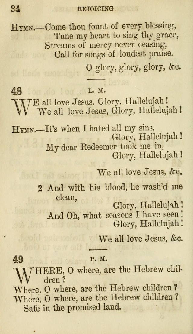 The Chorus: or, a collection of choruses and hymns, selected and original, adapted especially to the class-room, and to meetings for prayer and Christian conference (7th ed., Imp. and Enl.) page 34