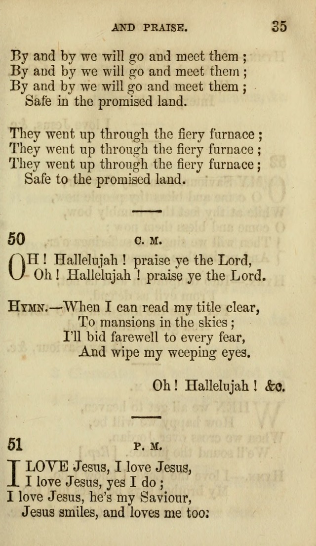 The Chorus: or, a collection of choruses and hymns, selected and original, adapted especially to the class-room, and to meetings for prayer and Christian conference (7th ed., Imp. and Enl.) page 35