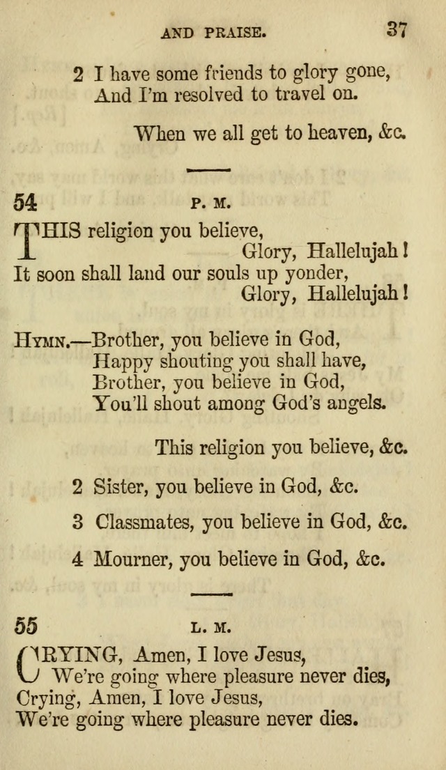 The Chorus: or, a collection of choruses and hymns, selected and original, adapted especially to the class-room, and to meetings for prayer and Christian conference (7th ed., Imp. and Enl.) page 37