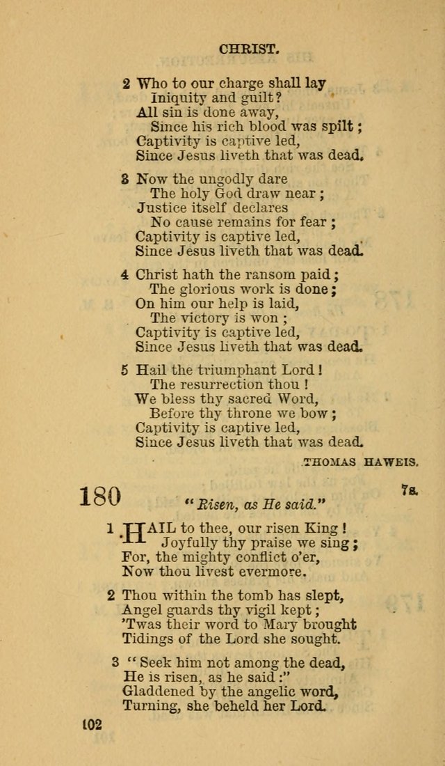 The Canadian Baptist Hymn Book page 102