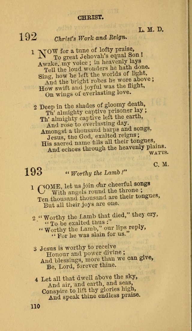 The Canadian Baptist Hymn Book page 110