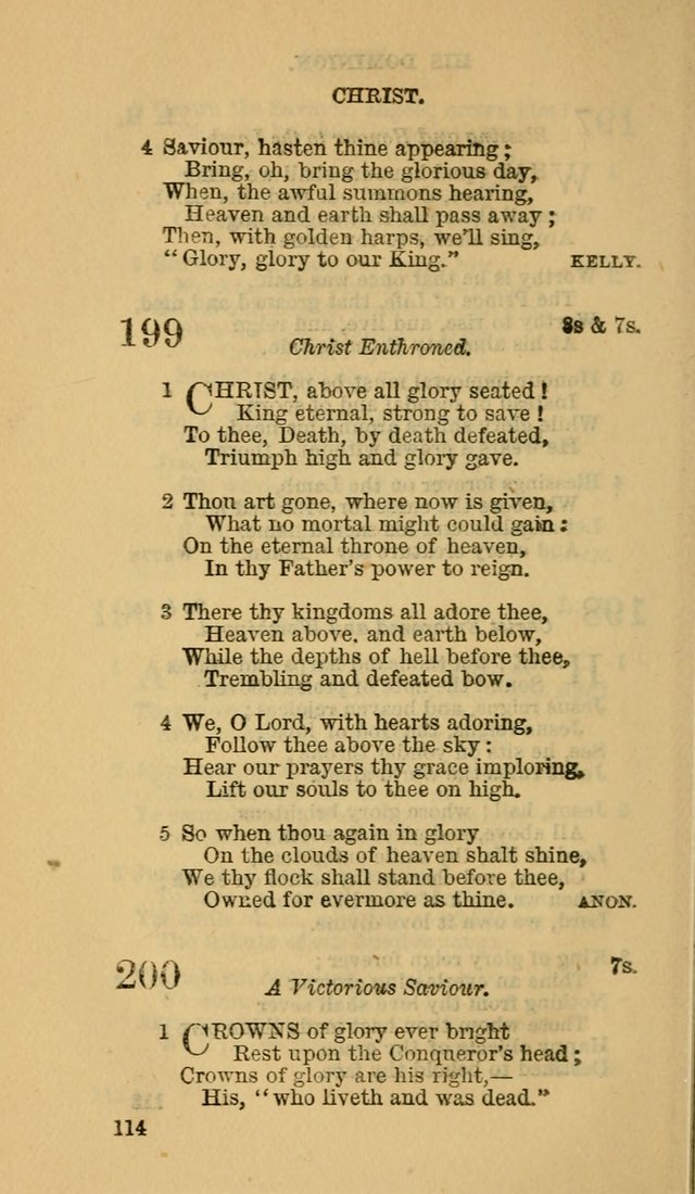 The Canadian Baptist Hymn Book page 114