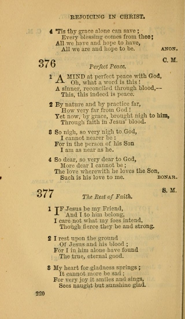 The Canadian Baptist Hymn Book page 220