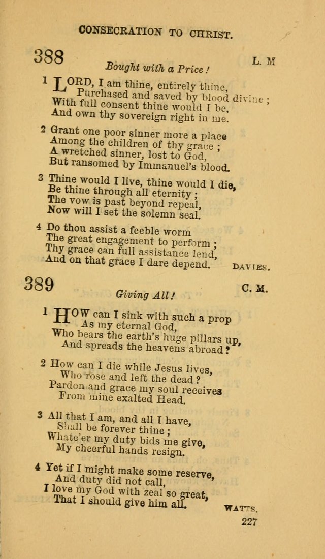 The Canadian Baptist Hymn Book page 227