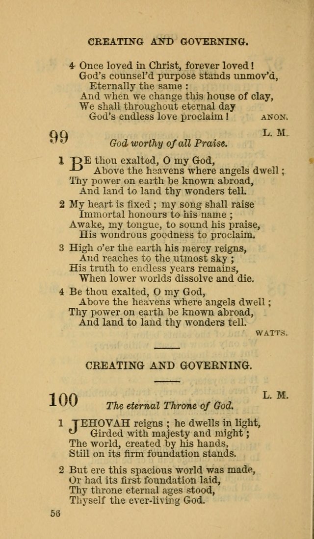 The Canadian Baptist Hymn Book page 56