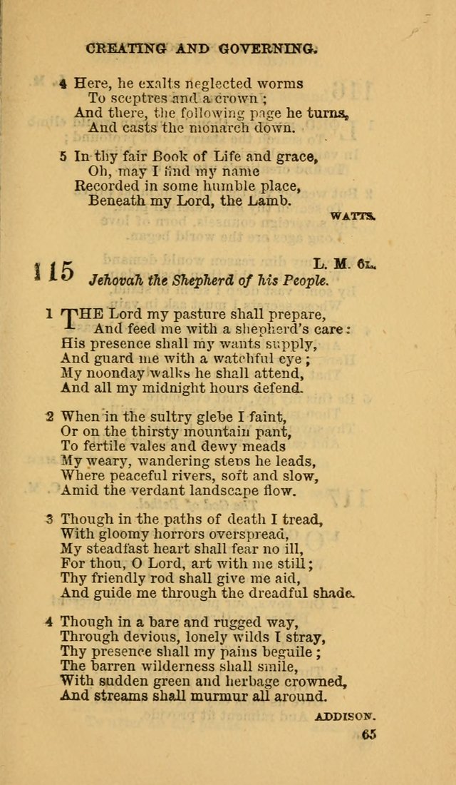 The Canadian Baptist Hymn Book page 65