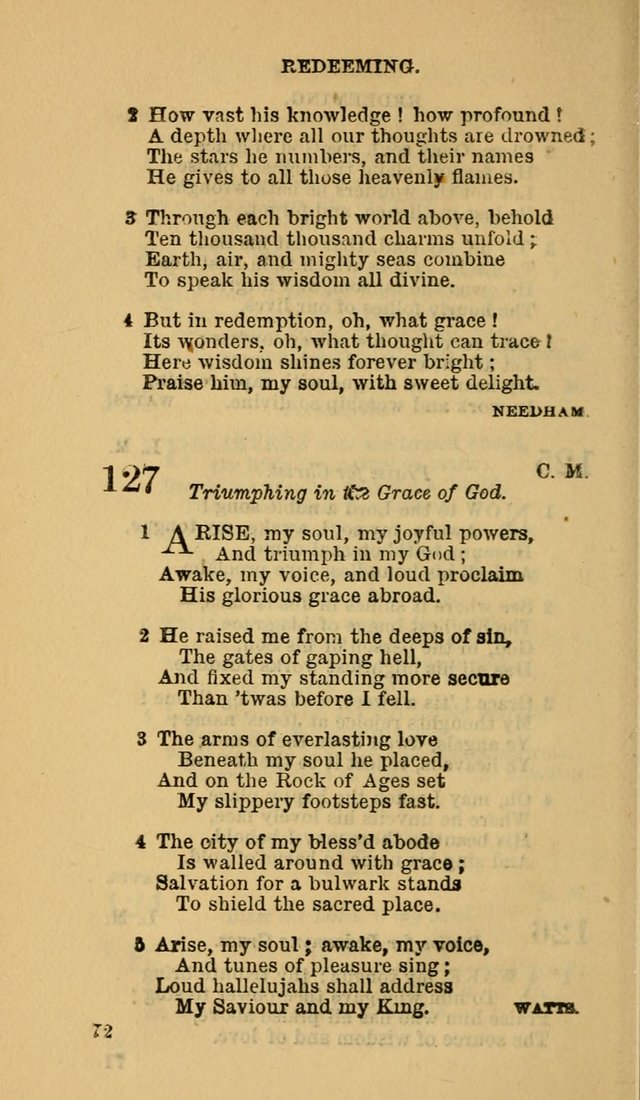 The Canadian Baptist Hymn Book page 72