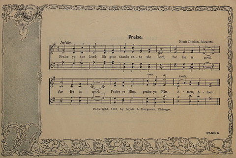 Carols: a Book of Songs and Services for the Beginners and Primary Grades of the Sunday School page 5