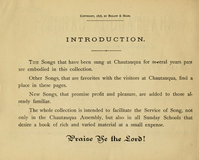 Chautauqua Carols: a collection of favorite songs suitable for all Sunday School services page 7