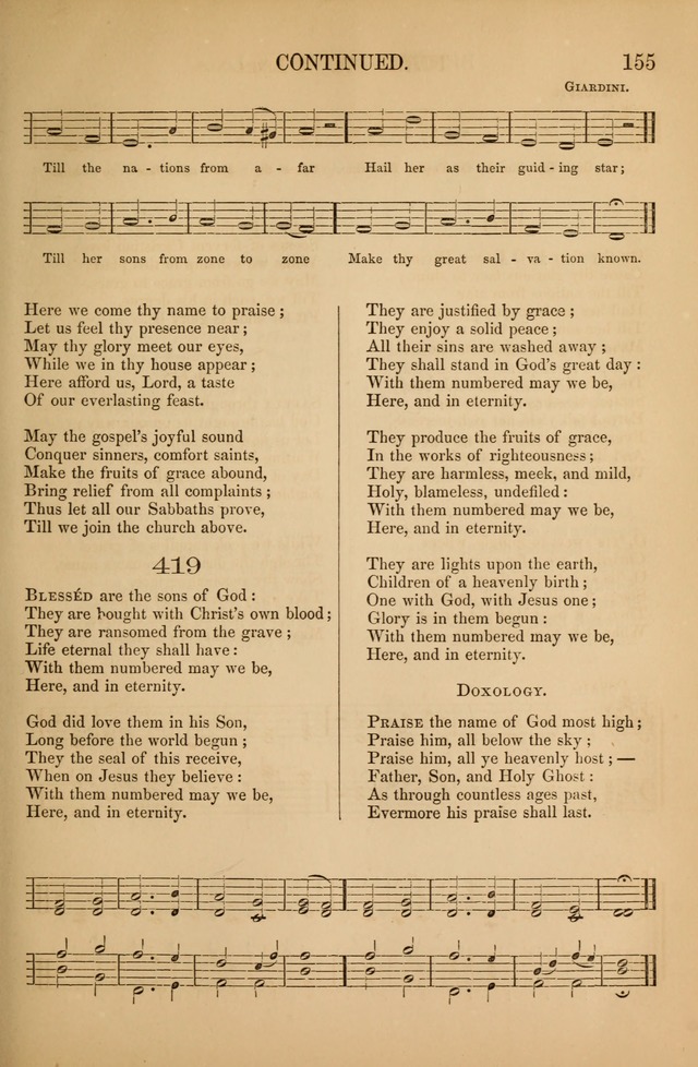 Church Choral-Book: containing tunes and hymns for congregational singing, and adapted to choirs and social worship page 155