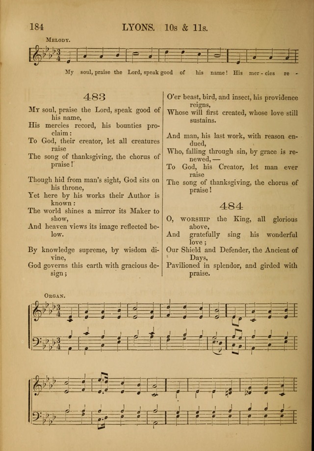 Church Choral-Book: containing tunes and hymns for congregational singing, and adapted to choirs and social worship page 184