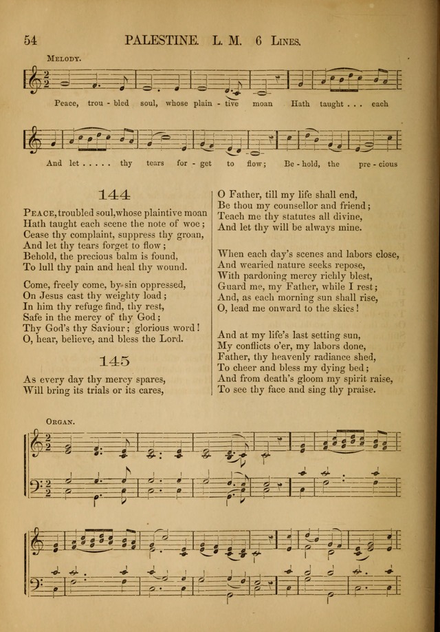 Church Choral-Book: containing tunes and hymns for congregational singing, and adapted to choirs and social worship page 54