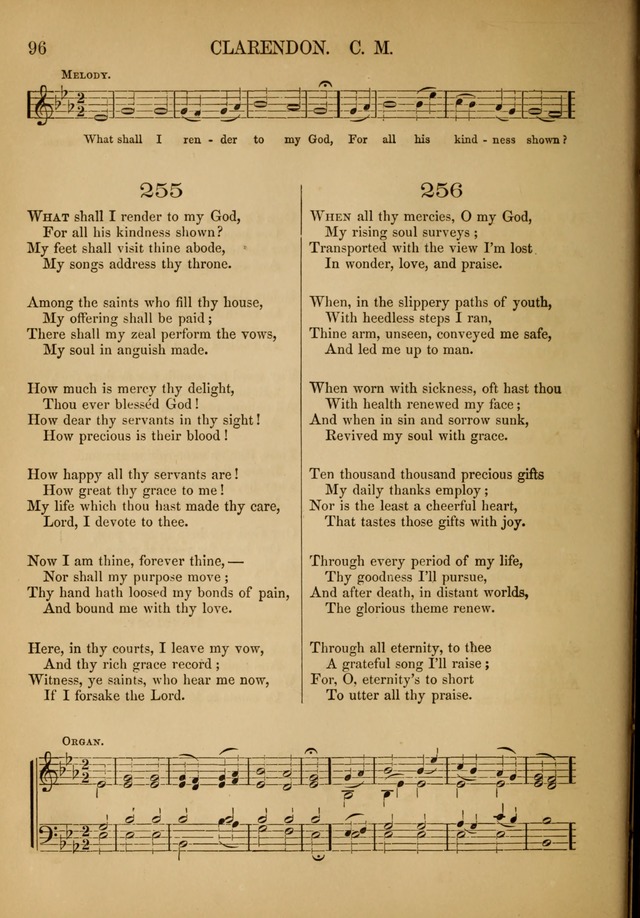 Church Choral-Book: containing tunes and hymns for congregational singing, and adapted to choirs and social worship page 96