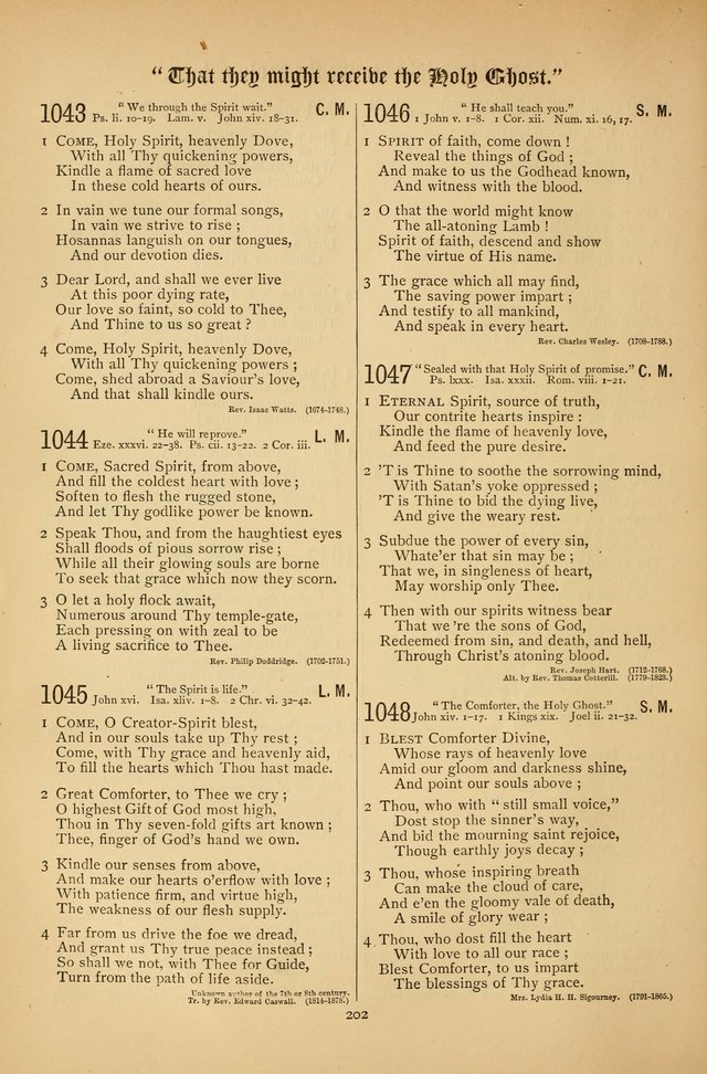 The Clifton Chapel Collection of "Psalms, Hymns, and Spiritual Songs": for public, social and family worship and private devotions at the Sanitarium, Clifton Springs, N. Y. page 202