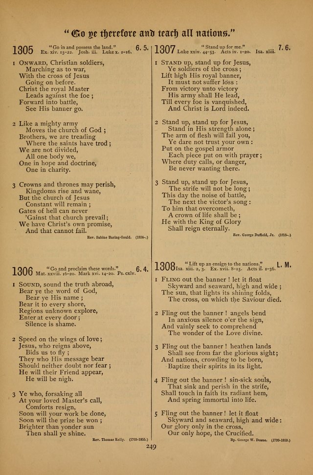 The Clifton Chapel Collection of "Psalms, Hymns, and Spiritual Songs": for public, social and family worship and private devotions at the Sanitarium, Clifton Springs, N. Y. page 249
