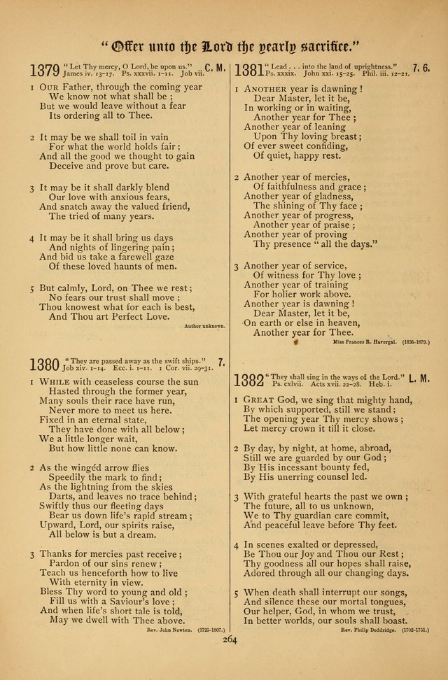 The Clifton Chapel Collection of "Psalms, Hymns, and Spiritual Songs": for public, social and family worship and private devotions at the Sanitarium, Clifton Springs, N. Y. page 264
