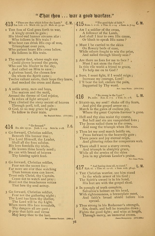 The Clifton Chapel Collection of "Psalms, Hymns, and Spiritual Songs": for public, social and family worship and private devotions at the Sanitarium, Clifton Springs, N. Y. page 78