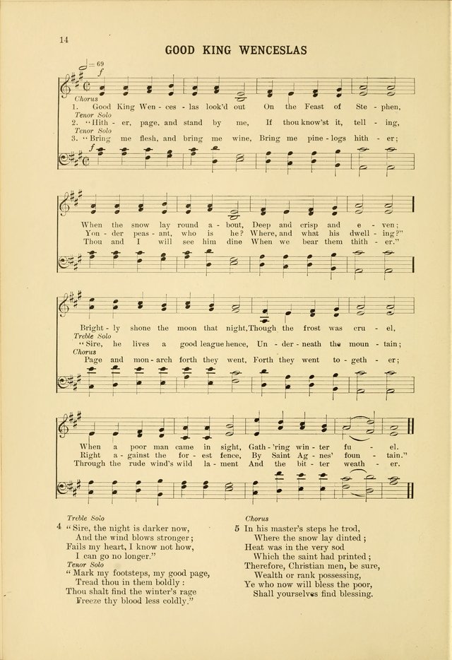 Christmas Carols and Hymns: for school and choir page 14